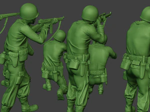 Soldati americani ww2 a12 confezione 1 Modello di stampa 3D