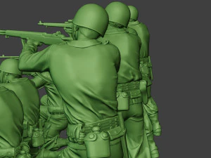 Soldati americani ww2 a12 confezione 1 Modello di stampa 3D