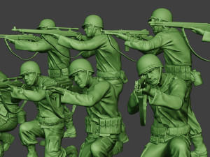 american soldiers ww2 a12 pack 1 Model do druku 3D