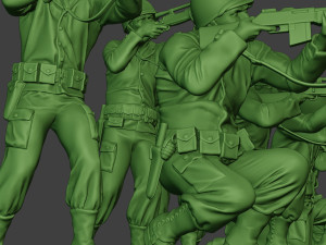 american soldiers ww2 a12 pack 1 Model do druku 3D