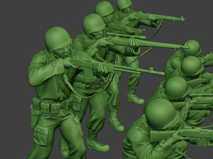 american soldiers ww2 a12 pack 1 Model do druku 3D