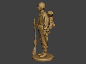 russian soldier ww2 attention r1 Modèles 3D en vedette