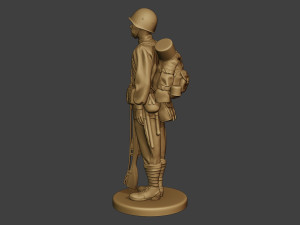 russian soldier ww2 attention r1 Modèles 3D en vedette