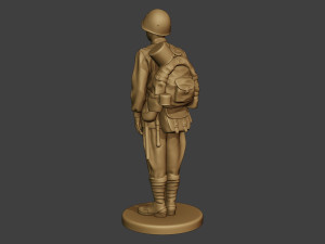 russian soldier ww2 attention r1 Modèles 3D en vedette
