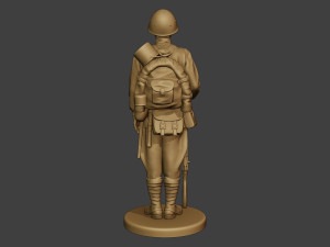 russian soldier ww2 attention r1 Modèles 3D en vedette