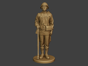 russian soldier ww2 attention r1 Modèles 3D en vedette