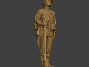 russian soldier ww2 attention r1 Modèles 3D en vedette