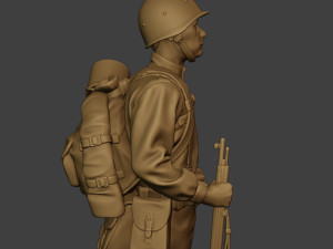 russian soldier ww2 attention r1 Modèles 3D en vedette