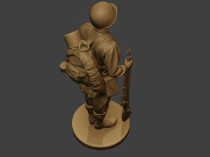 russian soldier ww2 attention r1 Modèles 3D en vedette