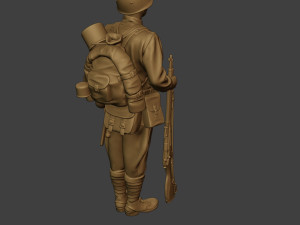 russian soldier ww2 attention r1 Modèles 3D en vedette