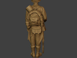 russian soldier ww2 attention r1 Modèles 3D en vedette
