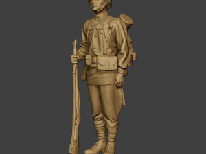 russian soldier ww2 attention r1 Modèles 3D en vedette