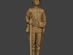 russian soldier ww2 attention r1 Modèles 3D en vedette
