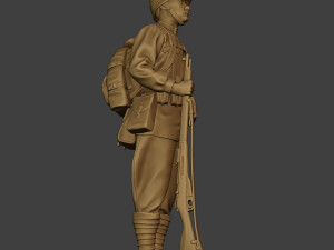 russian soldier ww2 attention r1 Modèles 3D en vedette