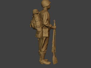 russian soldier ww2 attention r1 Modèles 3D en vedette