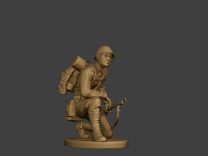 russian soldier ww2 crouch r1 3D Print Model