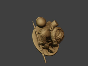 russian soldier ww2 crouch r1 3D Print Model
