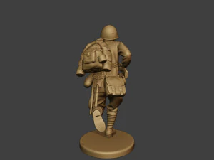 russian soldier ww2 run r1 3D Print Model