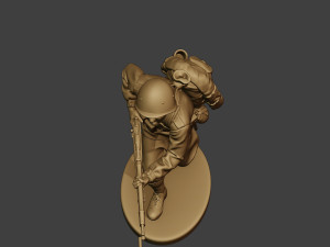 russian soldier ww2 run r1 Model Cetak 3D