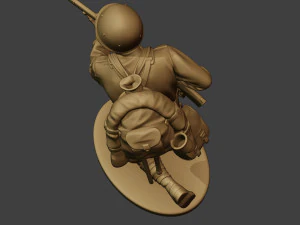russian soldier ww2 run r1 3D Print Model