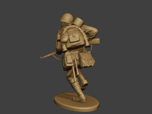 russian soldier ww2 run2 r1 Modelo de Impressão 3D