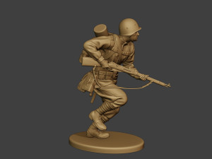 russian soldier ww2 run2 r1 Modelo de Impressão 3D