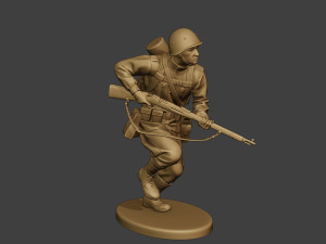 russian soldier ww2 run2 r1 Modelo de Impressão 3D