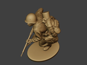 russian soldier ww2 run2 r1 Modelo de Impressão 3D
