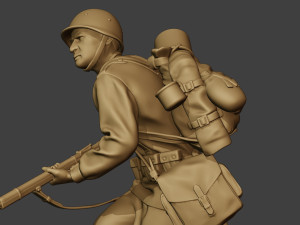 russian soldier ww2 run2 r1 Modelo de Impressão 3D