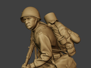 russian soldier ww2 run2 r1 Modelo de Impressão 3D