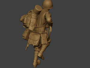 russian soldier ww2 run2 r1 Modelo de Impressão 3D