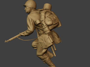russian soldier ww2 run2 r1 Modelo de Impressão 3D