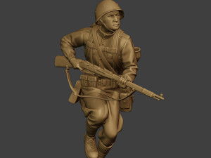 russian soldier ww2 run2 r1 Modelo de Impressão 3D