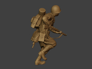 russian soldier ww2 run2 r1 Modelo de Impressão 3D