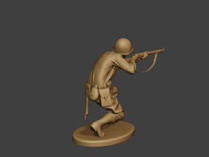russian soldier ww2 shoot crouch r1 3D Print Model