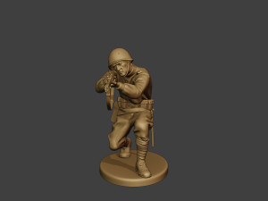 russian soldier ww2 shoot crouch r1 3D Print Model
