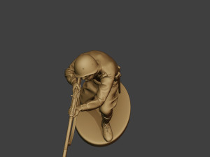 russian soldier ww2 shoot crouch r1 3D Print Model