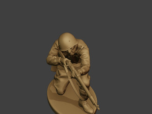 russian soldier ww2 shoot crouch r1 3D Print Model