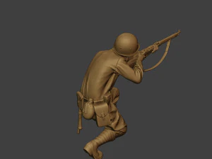russian soldier ww2 shoot crouch r1 3D Print Model