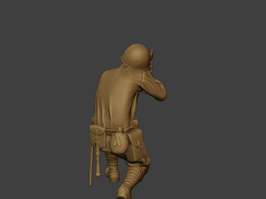 russian soldier ww2 shoot crouch r1 3D Print Model
