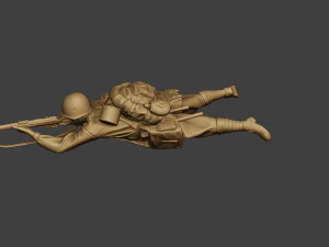 russian soldier ww2 shoot lying r1 3D Print Model