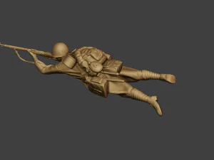 russian soldier ww2 shoot lying r1 3D Print Model