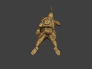 russian soldier ww2 shoot lying r1 3D Print Model