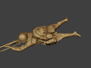 russian soldier ww2 shoot lying r1 3D Print Model