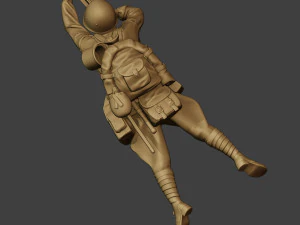 russian soldier ww2 shoot lying r1 3D Print Model