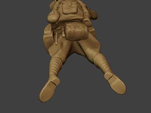 russian soldier ww2 shoot lying r1 3D Print Model