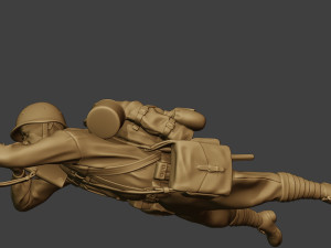 russian soldier ww2 shoot lying r1 Modelo de Impressão 3D