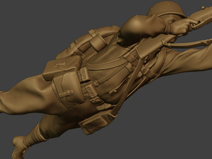 russian soldier ww2 shoot lying r1 Modelo de Impressão 3D