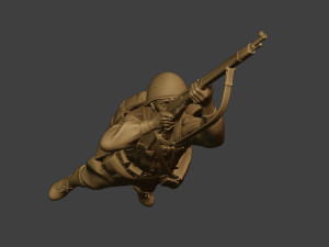 russian soldier ww2 shoot lying r1 Modelo de Impressão 3D