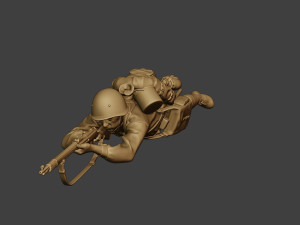 russian soldier ww2 shoot lying r1 Modelo de Impressão 3D